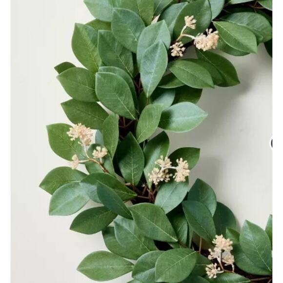 26" Faux Pomegranate Leaf Wreath - Hearth & Hand™ with Magnolia - Picture 3 of 8